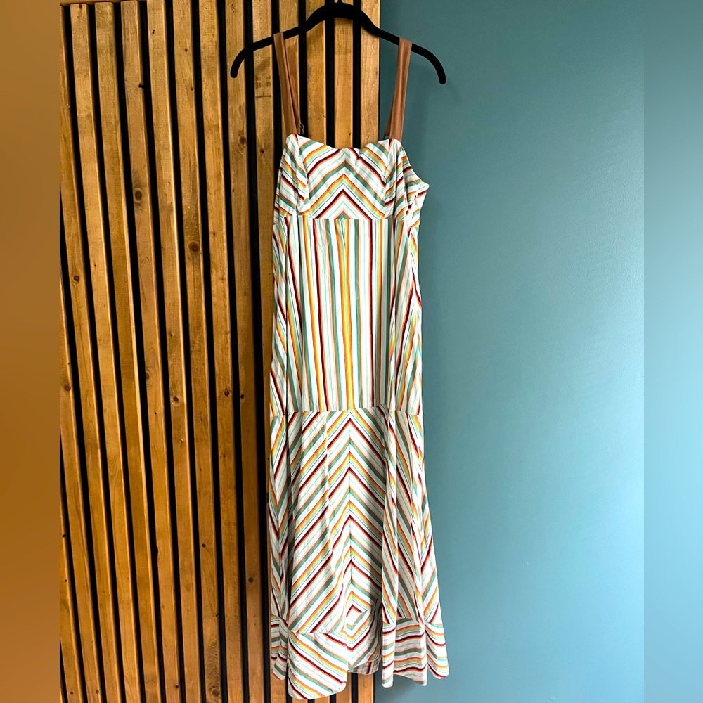 Anthropologie summer striped maxi dress